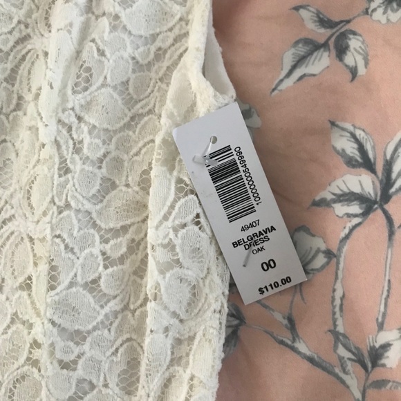 BNWT ARITZIA TALULA BELGRAVIA WHITE LACE DRESS 00 - Picture 4 of 5